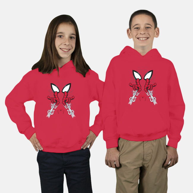 Web Shooter Hero-Youth-Pullover-Sweatshirt-spoilerinc