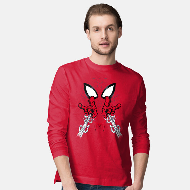 Web Shooter Hero-Mens-Long Sleeved-Tee-spoilerinc