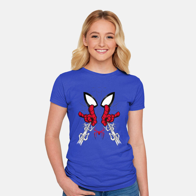 Web Shooter Hero-Womens-Fitted-Tee-spoilerinc