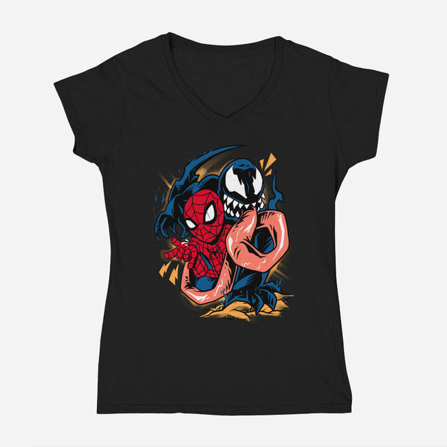 Partner In Crime-Womens-V-Neck-Tee-spoilerinc