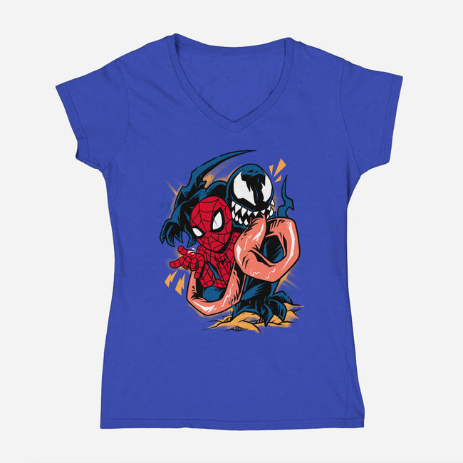 Partner In Crime-Womens-V-Neck-Tee-spoilerinc