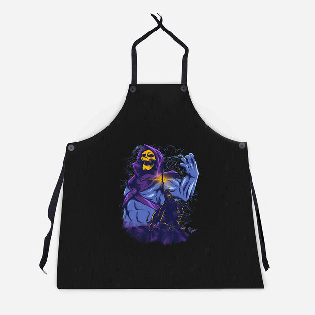 Evil Golden Skull-Unisex-Kitchen-Apron-spoilerinc