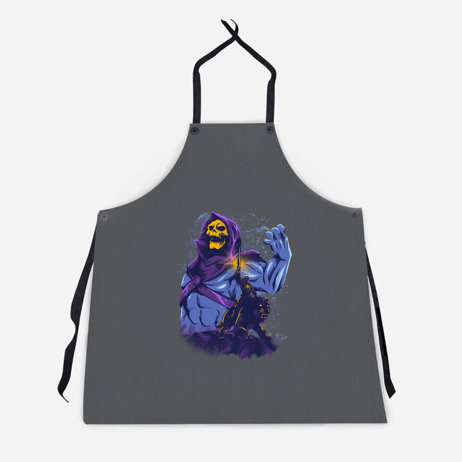 Evil Golden Skull-Unisex-Kitchen-Apron-spoilerinc
