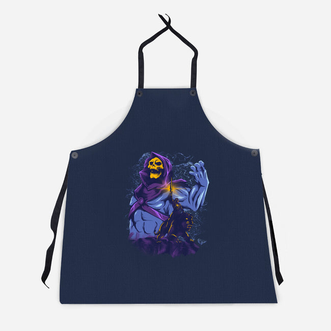 Evil Golden Skull-Unisex-Kitchen-Apron-spoilerinc