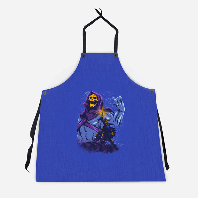 Evil Golden Skull-Unisex-Kitchen-Apron-spoilerinc