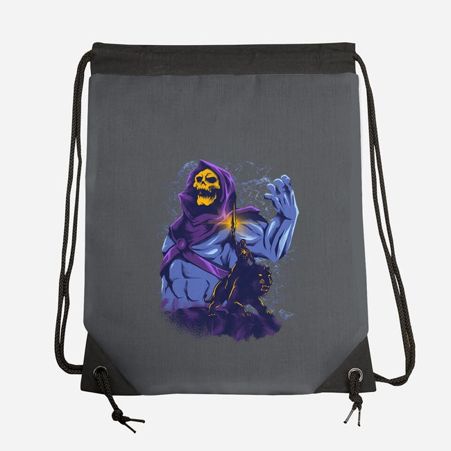 Evil Golden Skull-None-Drawstring-Bag-spoilerinc