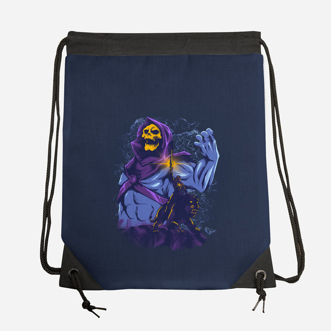 Evil Golden Skull-None-Drawstring-Bag-spoilerinc