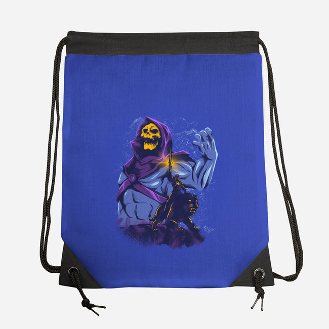 Evil Golden Skull-None-Drawstring-Bag-spoilerinc