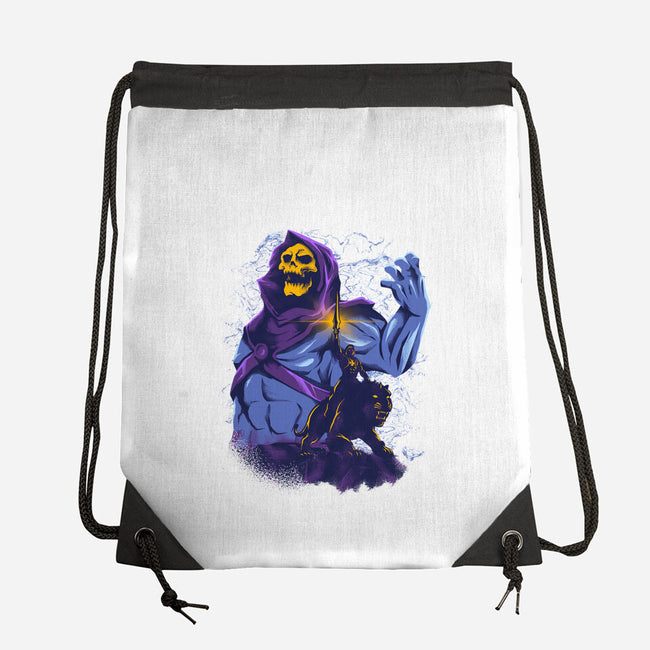 Evil Golden Skull-None-Drawstring-Bag-spoilerinc