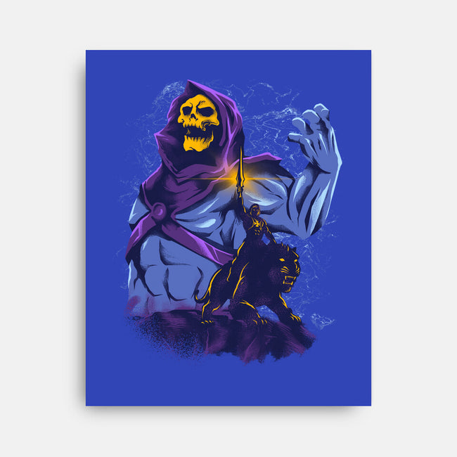 Evil Golden Skull-None-Stretched-Canvas-spoilerinc