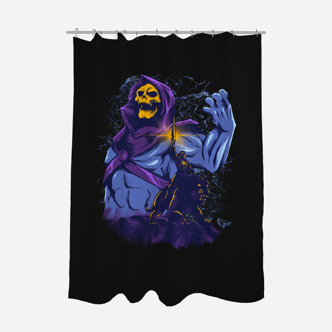 Evil Golden Skull-None-Polyester-Shower Curtain-spoilerinc
