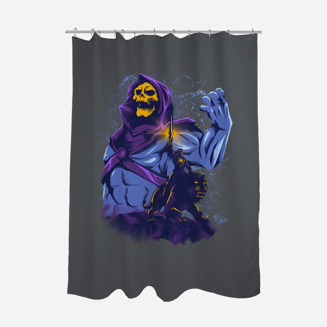 Evil Golden Skull-None-Polyester-Shower Curtain-spoilerinc