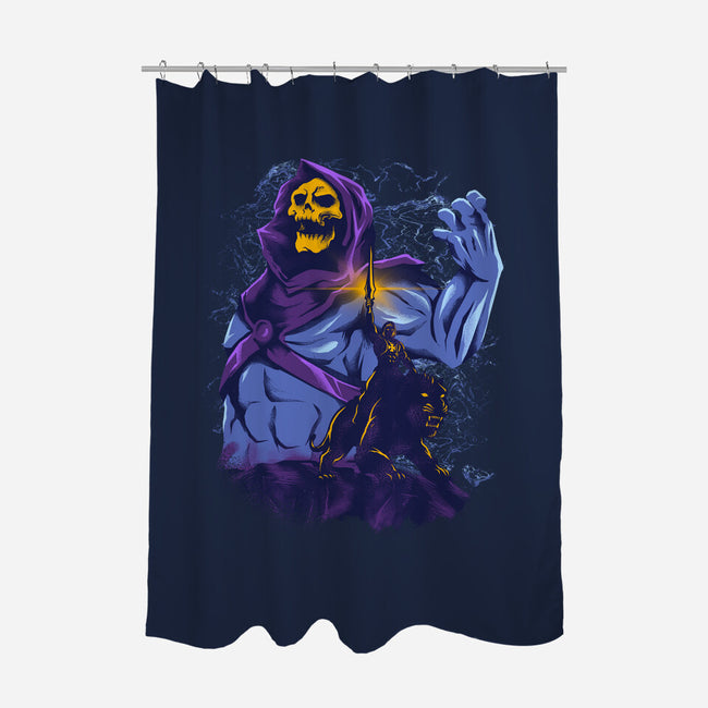 Evil Golden Skull-None-Polyester-Shower Curtain-spoilerinc