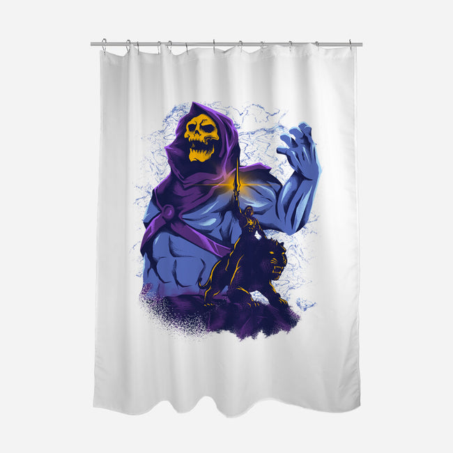 Evil Golden Skull-None-Polyester-Shower Curtain-spoilerinc