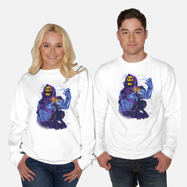 Evil Golden Skull-Unisex-Crew Neck-Sweatshirt-spoilerinc