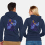 Evil Golden Skull-Unisex-Zip-Up-Sweatshirt-spoilerinc