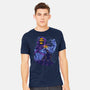 Evil Golden Skull-Mens-Heavyweight-Tee-spoilerinc