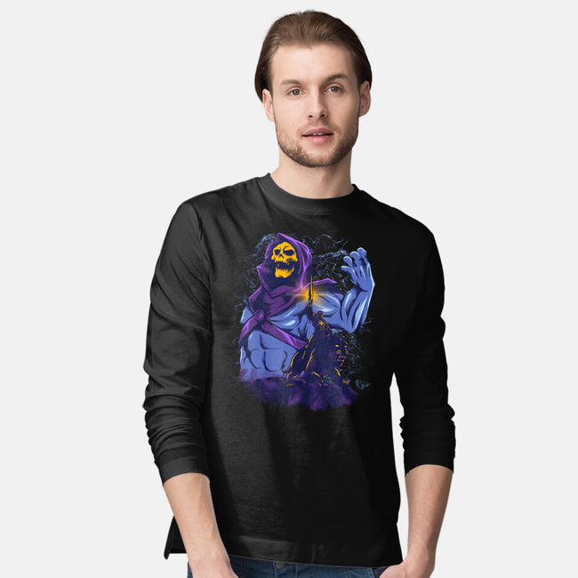 Evil Golden Skull-Mens-Long Sleeved-Tee-spoilerinc