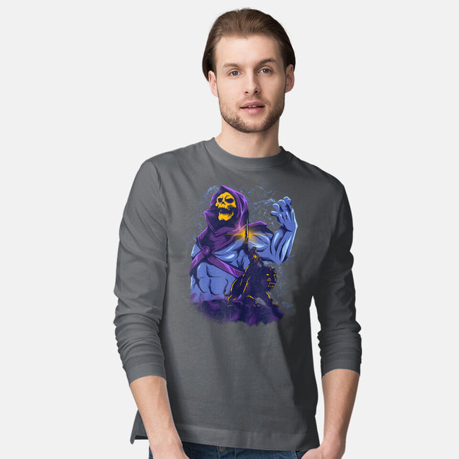 Evil Golden Skull-Mens-Long Sleeved-Tee-spoilerinc