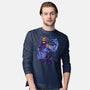 Evil Golden Skull-Mens-Long Sleeved-Tee-spoilerinc