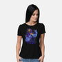 Evil Golden Skull-Womens-Basic-Tee-spoilerinc