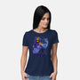 Evil Golden Skull-Womens-Basic-Tee-spoilerinc
