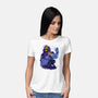 Evil Golden Skull-Womens-Basic-Tee-spoilerinc
