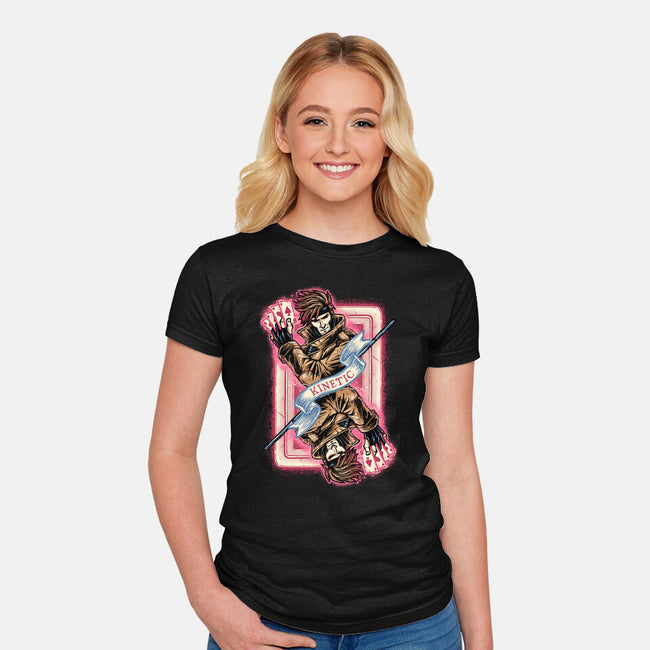 Stay Kinetic-Womens-Fitted-Tee-glitchygorilla