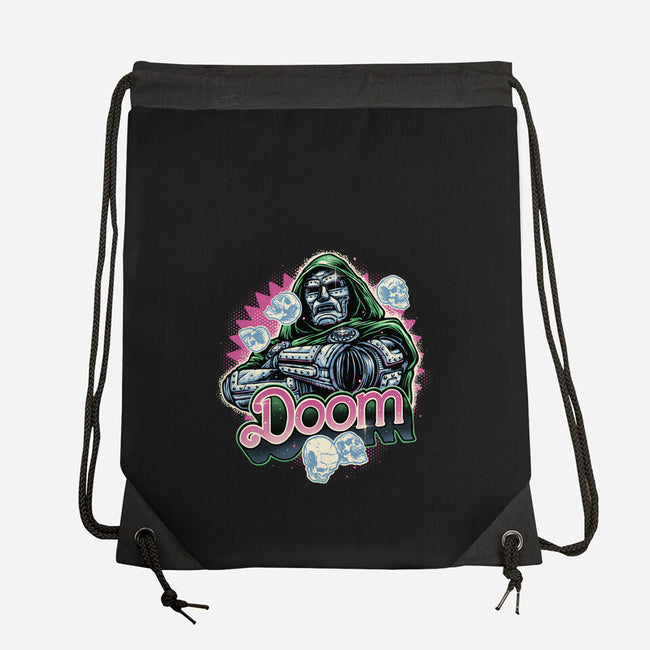 A Colorful Doom-None-Drawstring-Bag-glitchygorilla