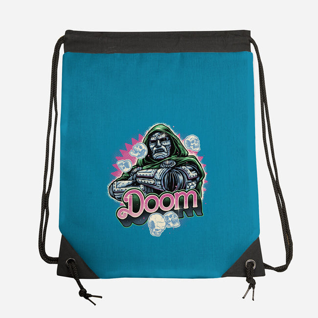 A Colorful Doom-None-Drawstring-Bag-glitchygorilla