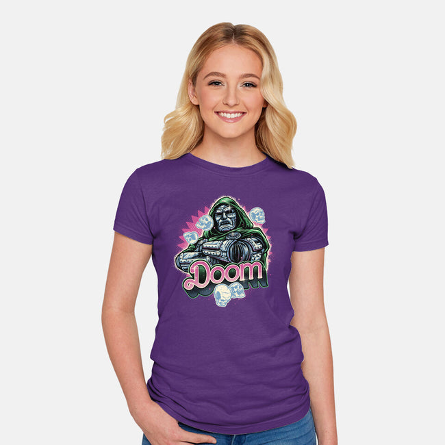 A Colorful Doom-Womens-Fitted-Tee-glitchygorilla