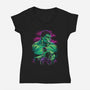 Green Gamma-Womens-V-Neck-Tee-zybbhorn