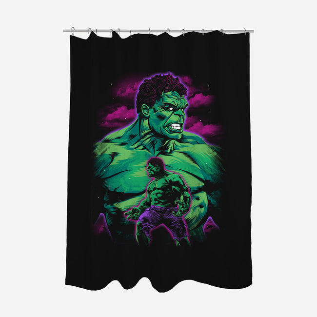 Green Gamma-None-Polyester-Shower Curtain-zybbhorn