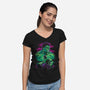 Green Gamma-Womens-V-Neck-Tee-zybbhorn