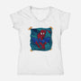 My Favorite Hero-Womens-V-Neck-Tee-nickzzarto