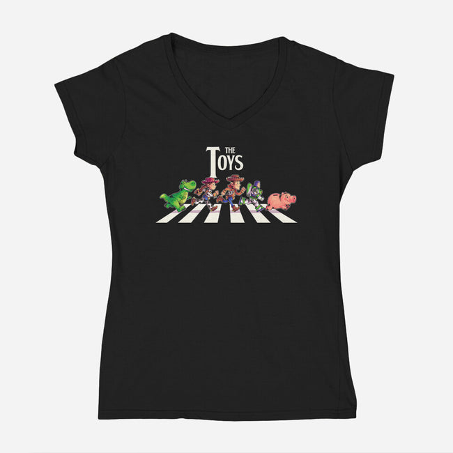 The Toys-Womens-V-Neck-Tee-2DFeer