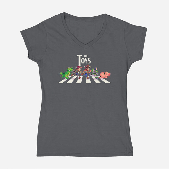 The Toys-Womens-V-Neck-Tee-2DFeer
