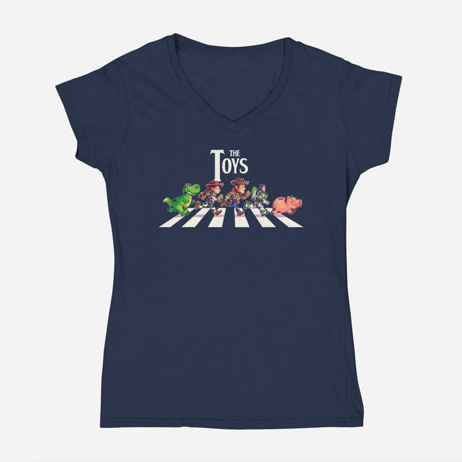 The Toys-Womens-V-Neck-Tee-2DFeer