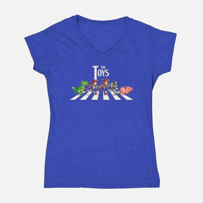 The Toys-Womens-V-Neck-Tee-2DFeer