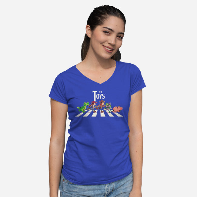 The Toys-Womens-V-Neck-Tee-2DFeer