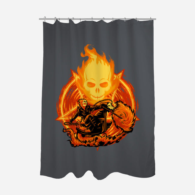 Ride Through The Fire-None-Polyester-Shower Curtain-rmatix