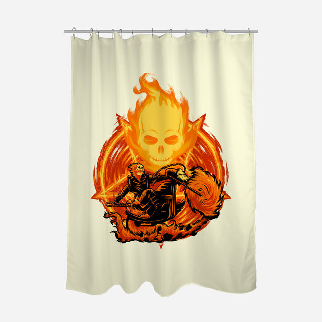 Ride Through The Fire-None-Polyester-Shower Curtain-rmatix