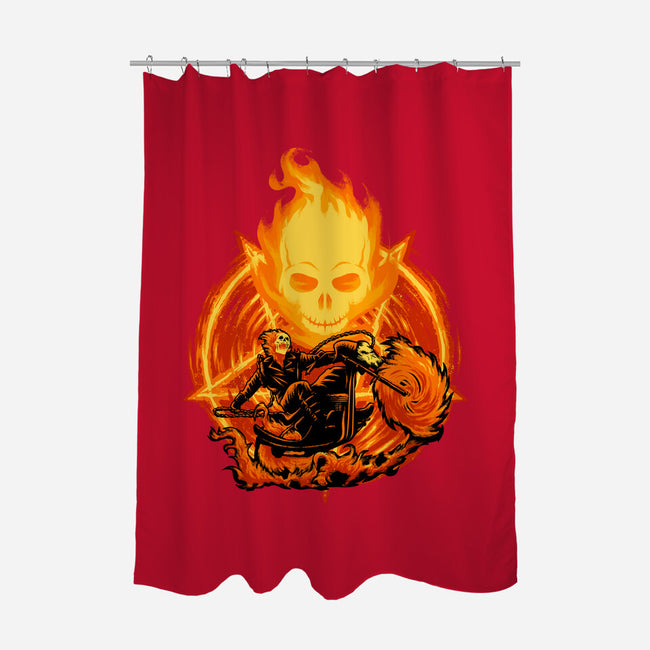 Ride Through The Fire-None-Polyester-Shower Curtain-rmatix