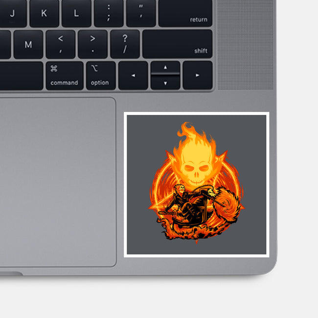 Ride Through The Fire-None-Glossy-Sticker-rmatix