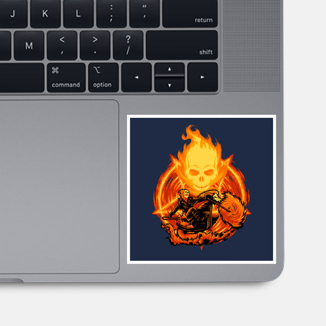 Ride Through The Fire-None-Glossy-Sticker-rmatix