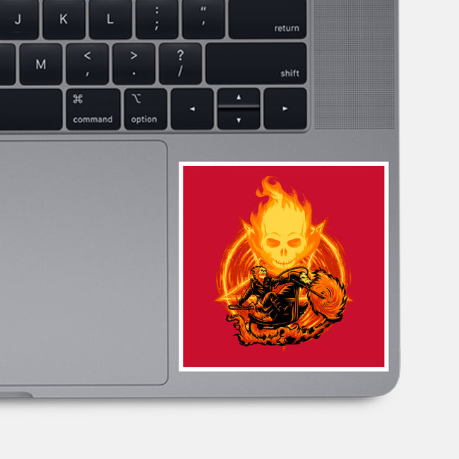 Ride Through The Fire-None-Glossy-Sticker-rmatix