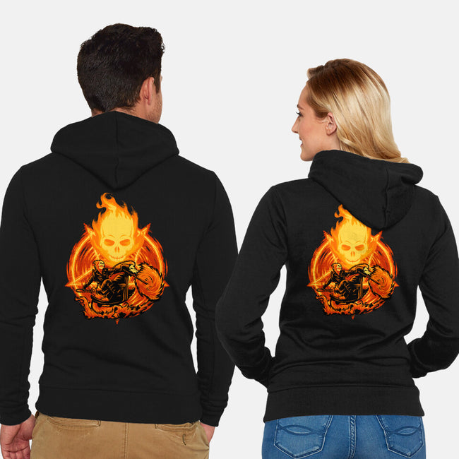 Ride Through The Fire-Unisex-Zip-Up-Sweatshirt-rmatix