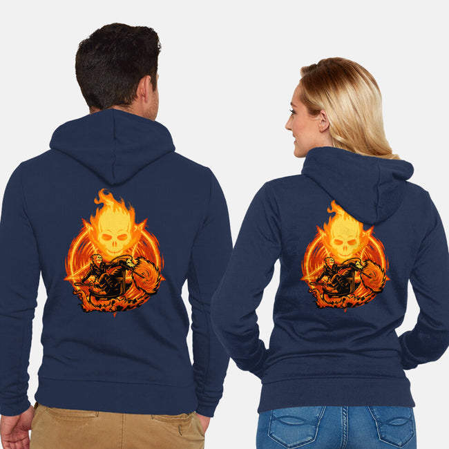Ride Through The Fire-Unisex-Zip-Up-Sweatshirt-rmatix