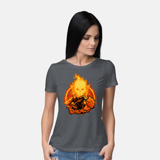 Ride Through The Fire-Womens-Basic-Tee-rmatix