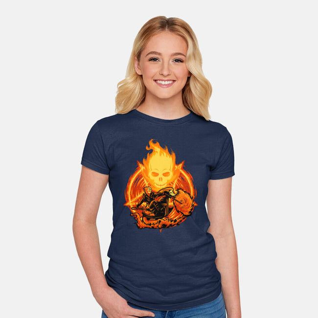 Ride Through The Fire-Womens-Fitted-Tee-rmatix